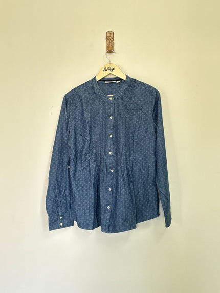 ST.JOHN'S BAY Women's Denim Blue Shirt - L Size