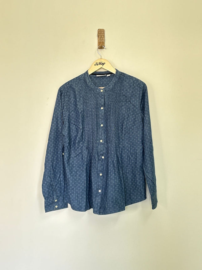 ST.JOHN'S BAY Women's Denim Blue Shirt - L Size
