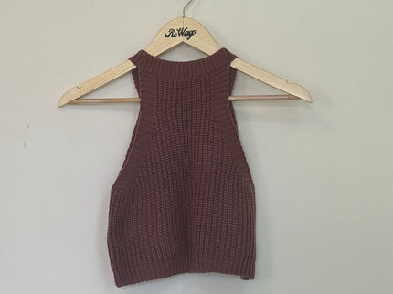 Women's Croptop Grape Color Sleeveless