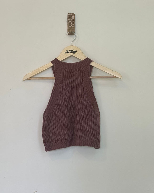 Women's Croptop Grape Color Sleeveless