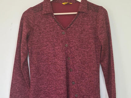 Global Desi Women's Maroon Sweater Dress - M Size