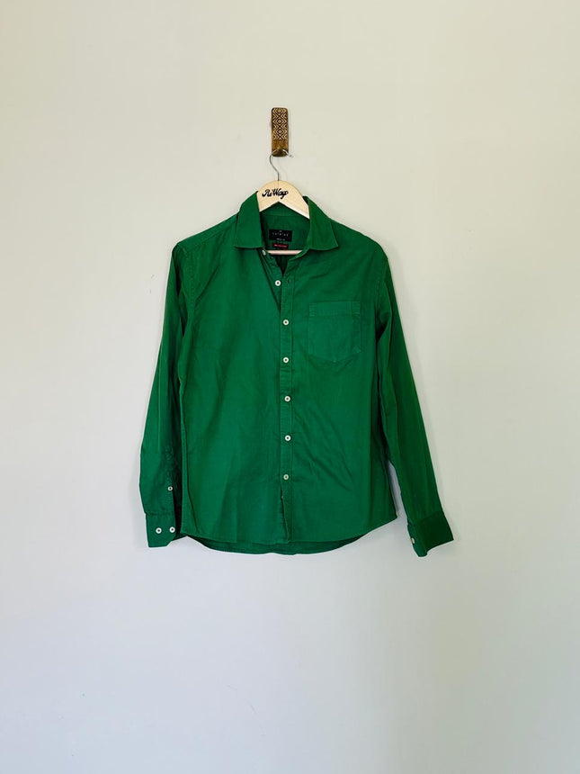 Mens Netplay Green Cotton Shirt S Size