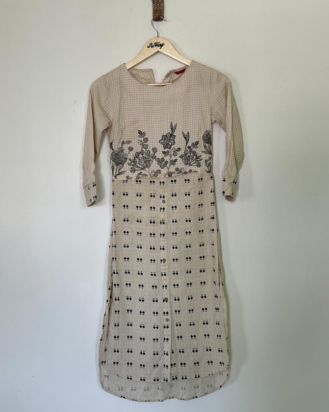 Women's Kurti Cream - XS Size