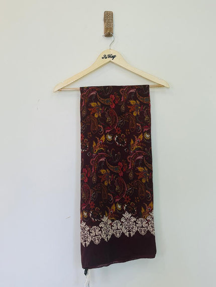Women's Shawl Printed Maroon Color