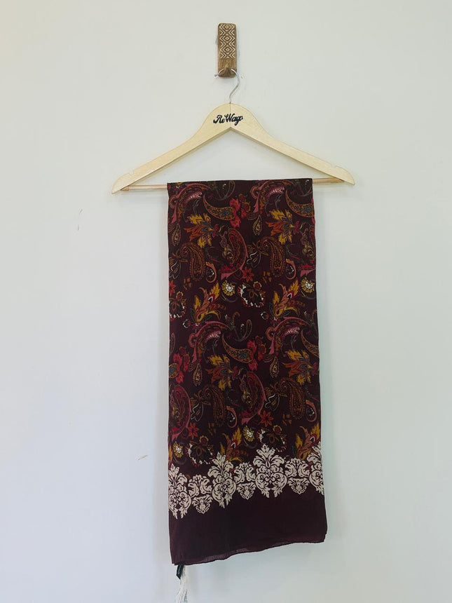Women's Shawl Printed Maroon Color
