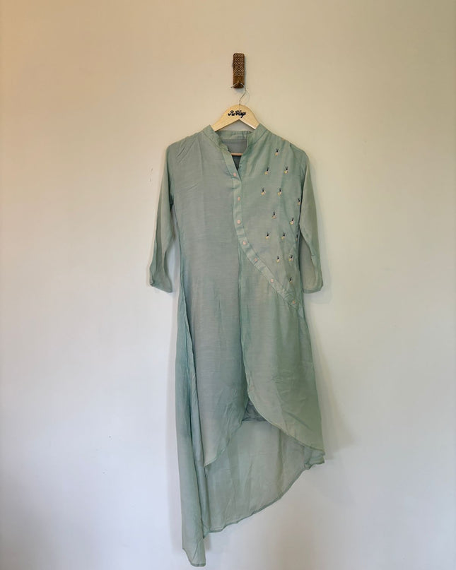 Women's 3/4 Sleeve Kurti Light Green Color