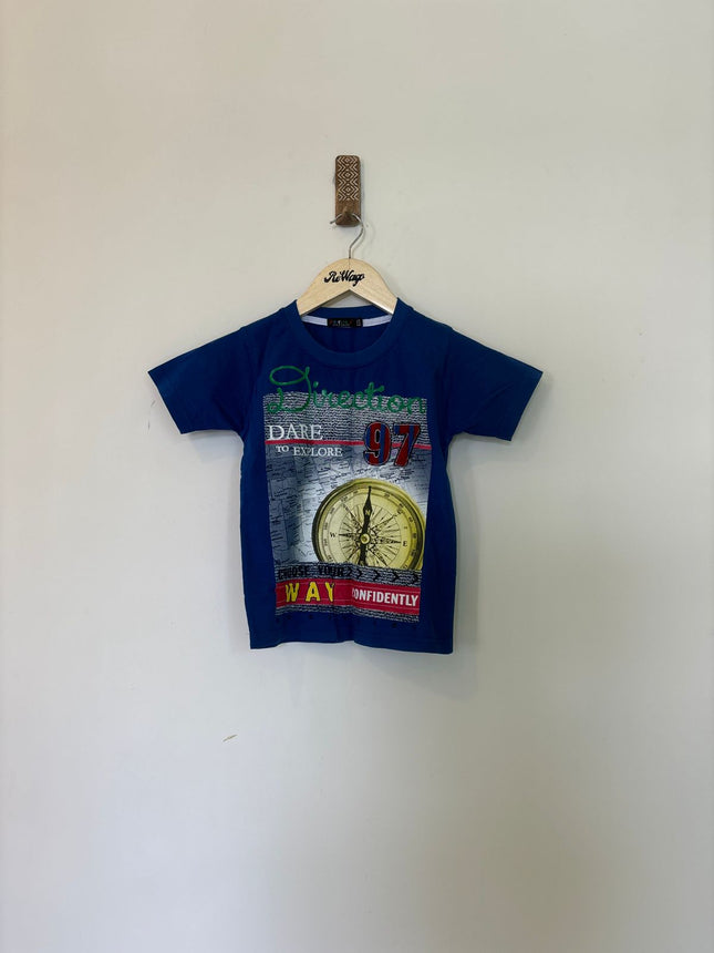Kids Boys Blue T-shirt 3-4 Years