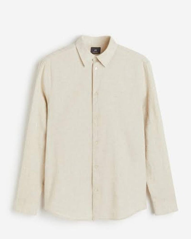 H&M Beige Full Sleeve Shirt