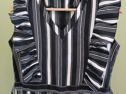 Black & White Striped Womens Dress XL Size