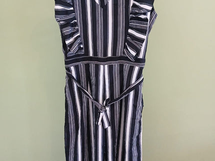 Black & White Striped Womens Dress XL Size