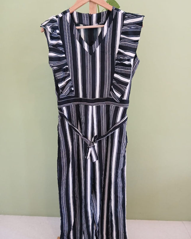 Black & White Striped Womens Dress XL Size