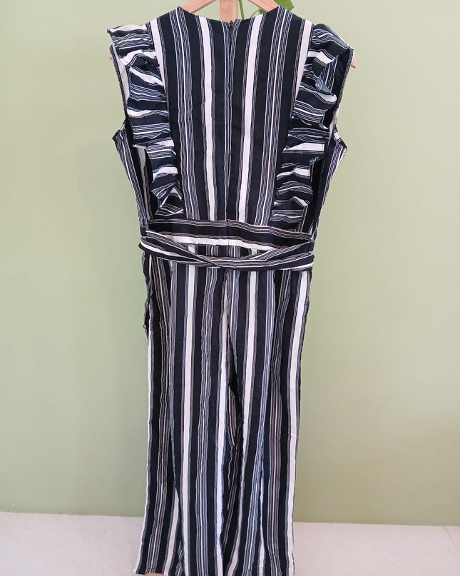 Black & White Striped Womens Dress XL Size