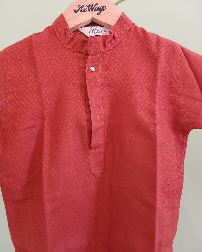 Yucon Ethnic Kids Orange Kurta 10-12yrs