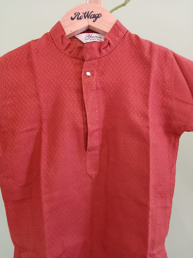 Yucon Ethnic Kids Orange Kurta 10-12yrs
