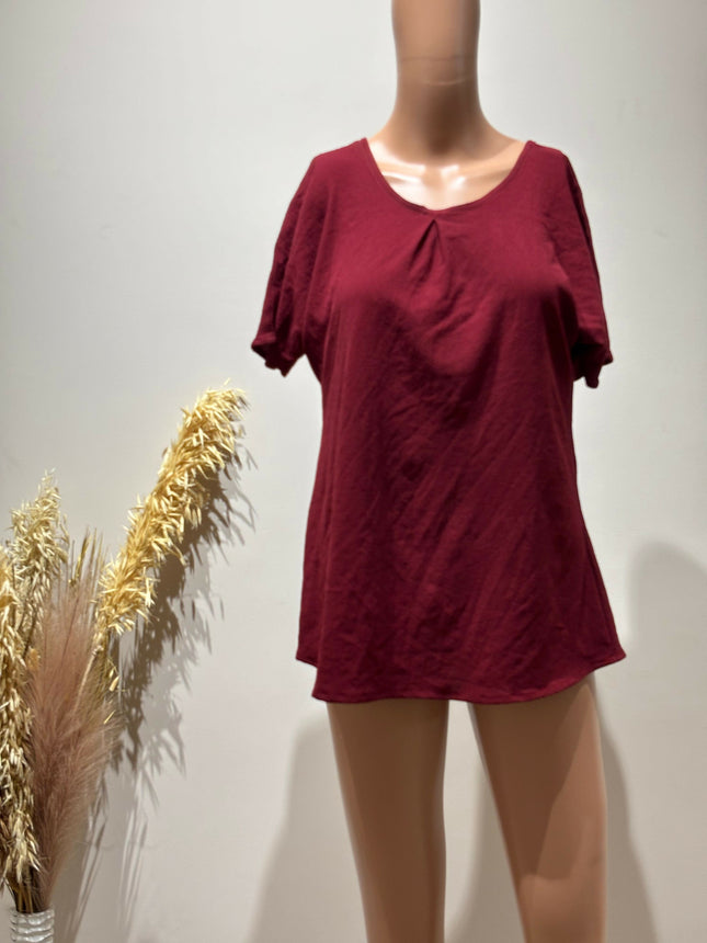 Women's Casual Maroon Top - L Size