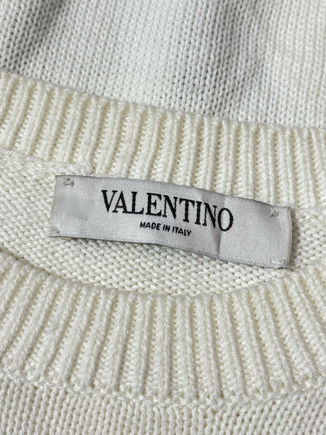 Pre owned Valentino White And Black VLogo Sweater For Women's!