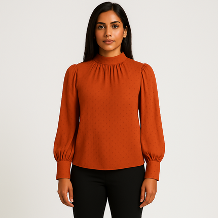 Women Orange top front 1
