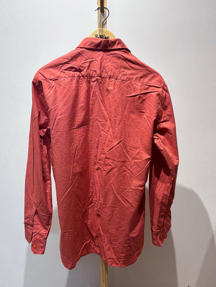 Men's Casual Brick Red Shirt - XL Size