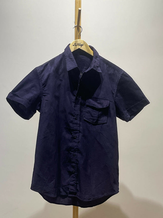 Men's Casual Violet Shirt - XL Size