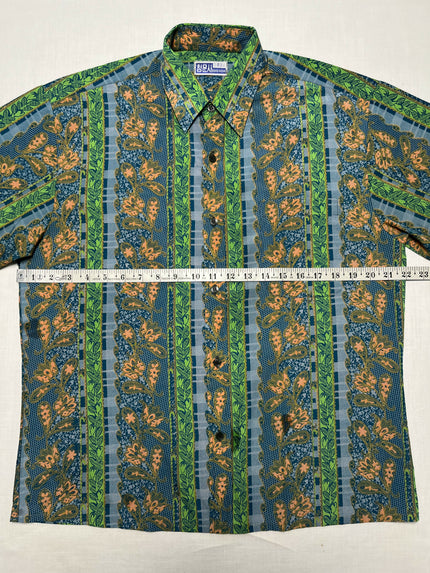 Retro Print Long Sleeve Shirt