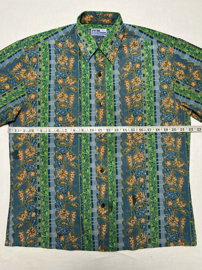 Retro Print Long Sleeve Shirt