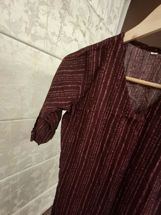 Purple Cotton Blend Kurti