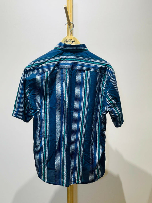 Men's Casual Half Selvee Blue Shirt - XL Size