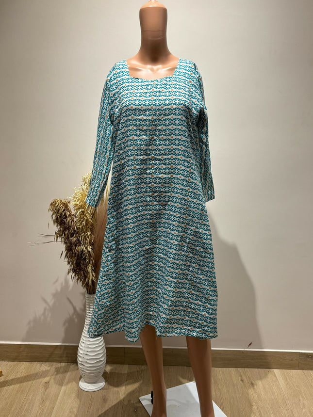 Women's Casual Green Kurta - L Size