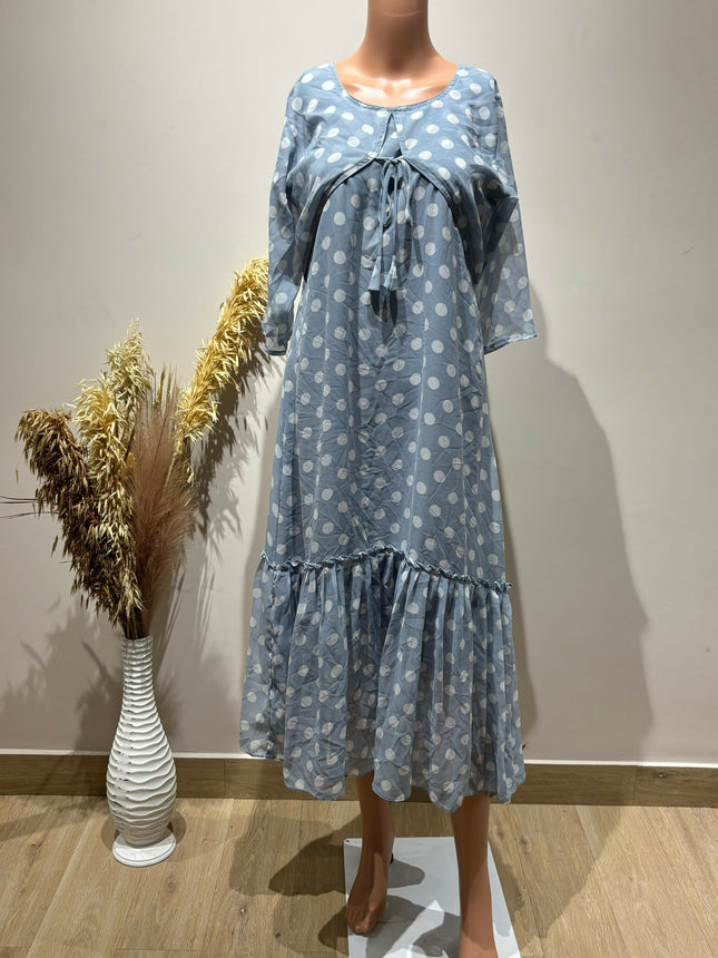Women's Casual Blue Dress - L Size