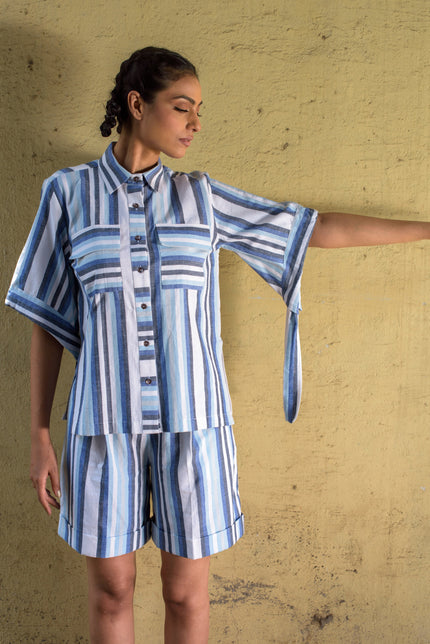 Anushe Pirani Knife Pleat Bermudas