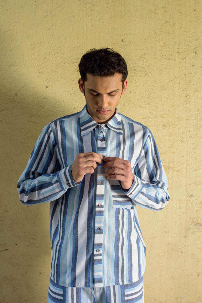 Anushe Pirani Mens Placket Detail Shirt