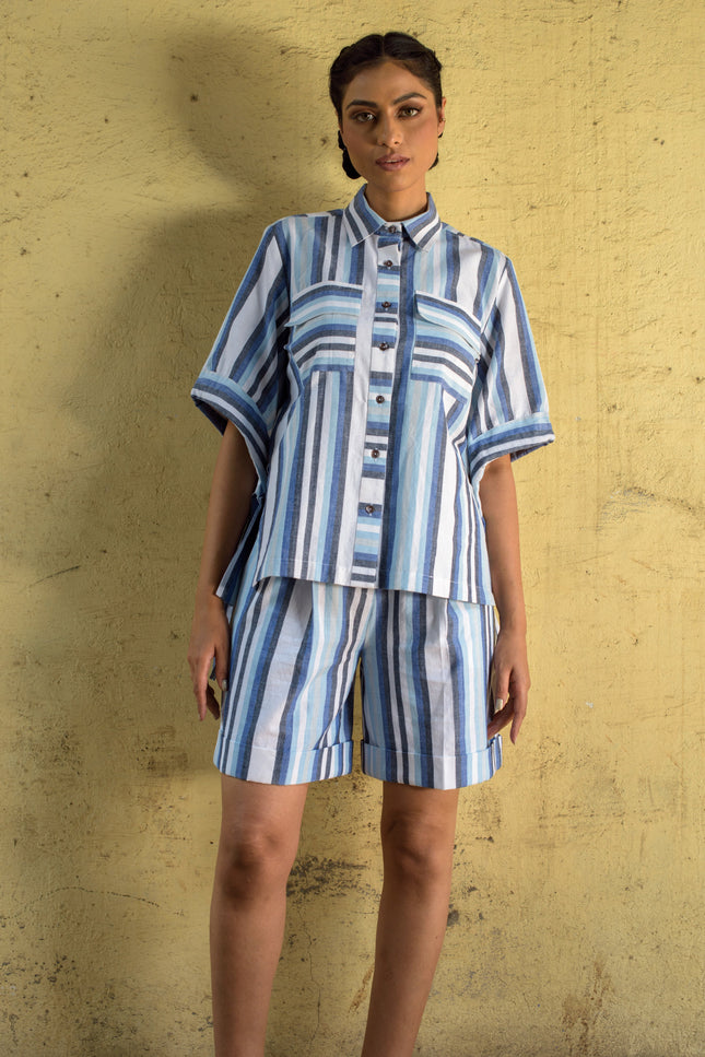 Anushe Pirani Knife Pleat Bermudas