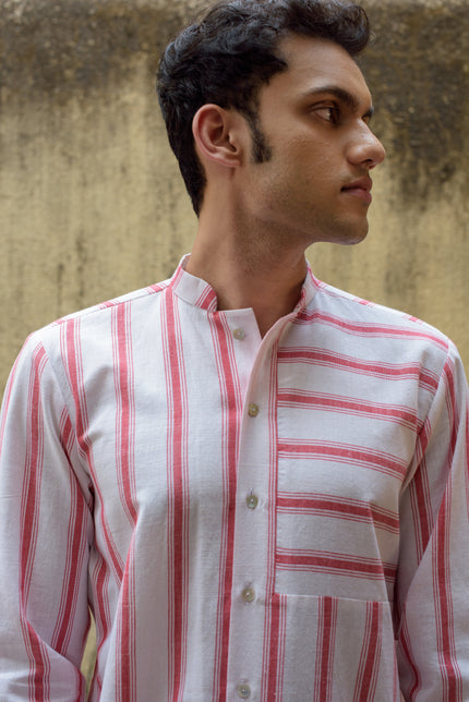 Anushe Pirani Mens Mandarin Collar Shirt