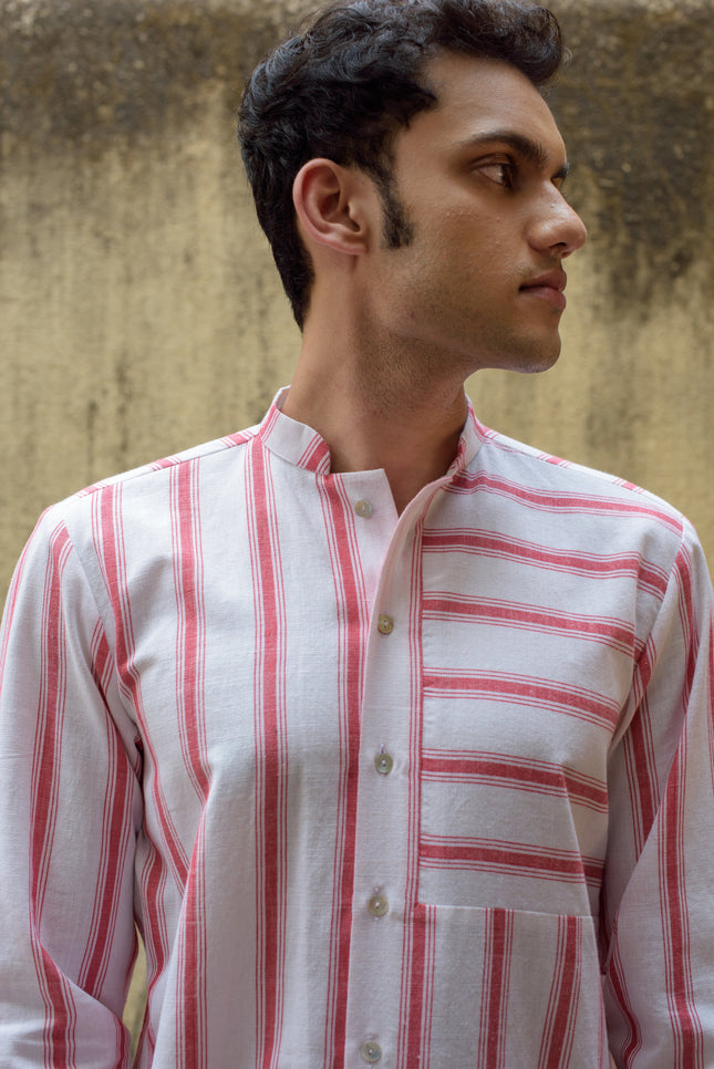 Anushe Pirani Mens Mandarin Collar Shirt