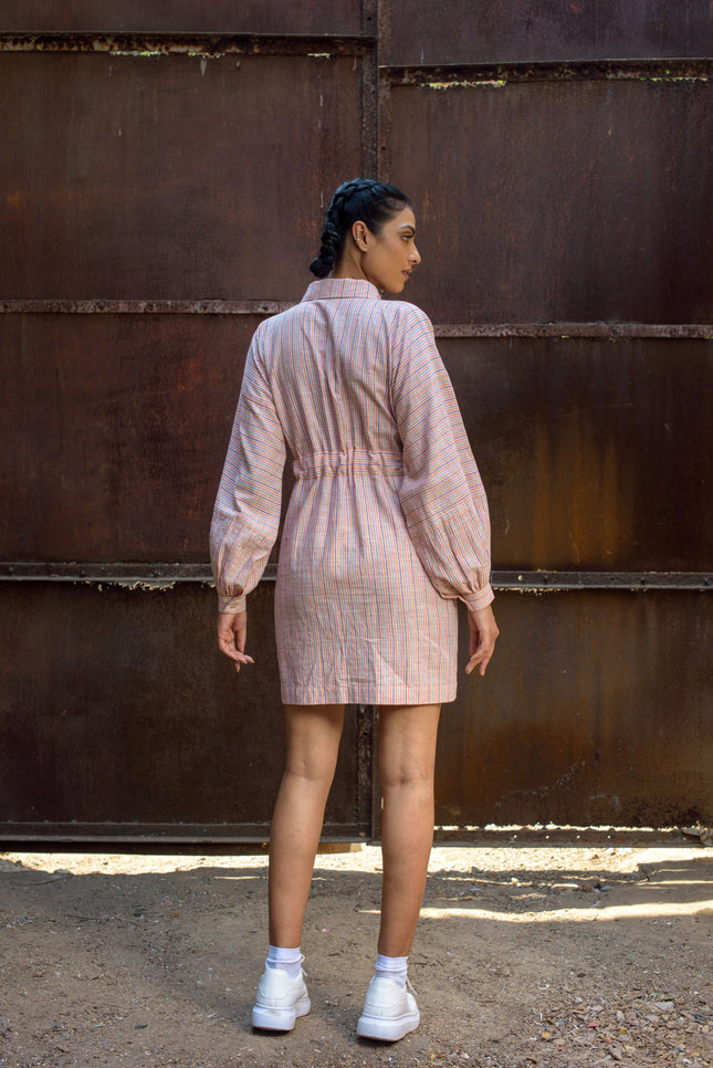 Anushe Pirani Womens Belted Shirt Dress