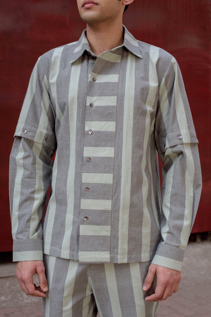 Anushe Pirani Mens Detachable Sleeve Shirt