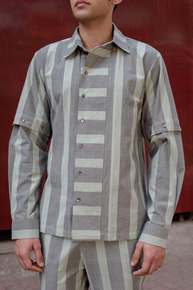 Anushe Pirani Mens Detachable Sleeve Shirt