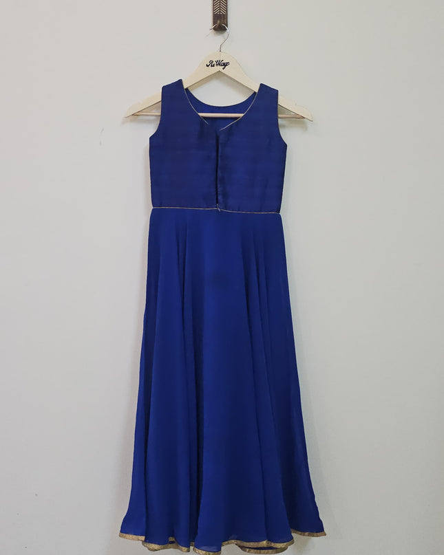 Blue Embroidered Grown Women Kurta