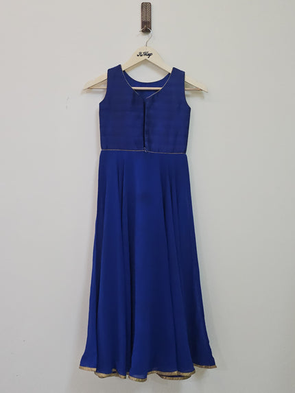 Blue Embroidered Grown Women Kurta