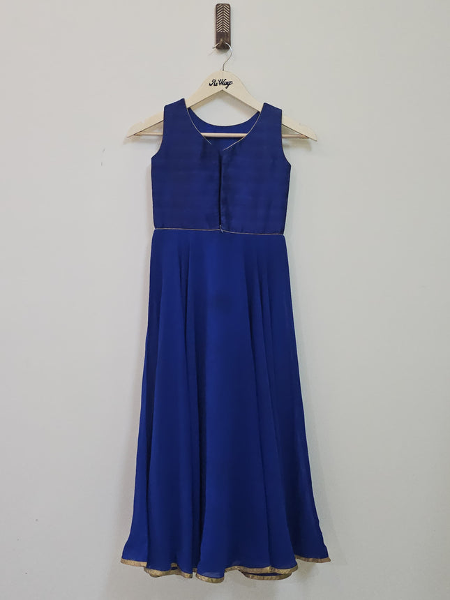 Blue Embroidered Grown Women Kurta