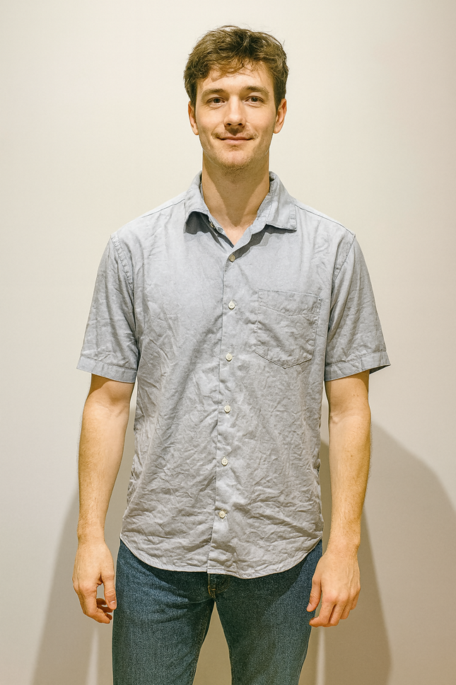 Men's Casual Gray Shirt - XL Size