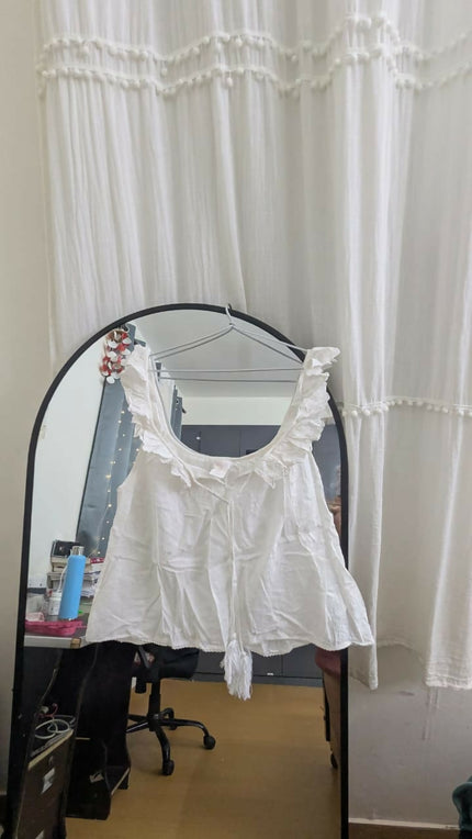 Women's Nightsuit White Cotton - S size