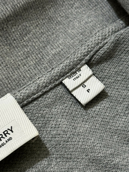 Authentic Burberry Men's Grey Polo Shirt Size S