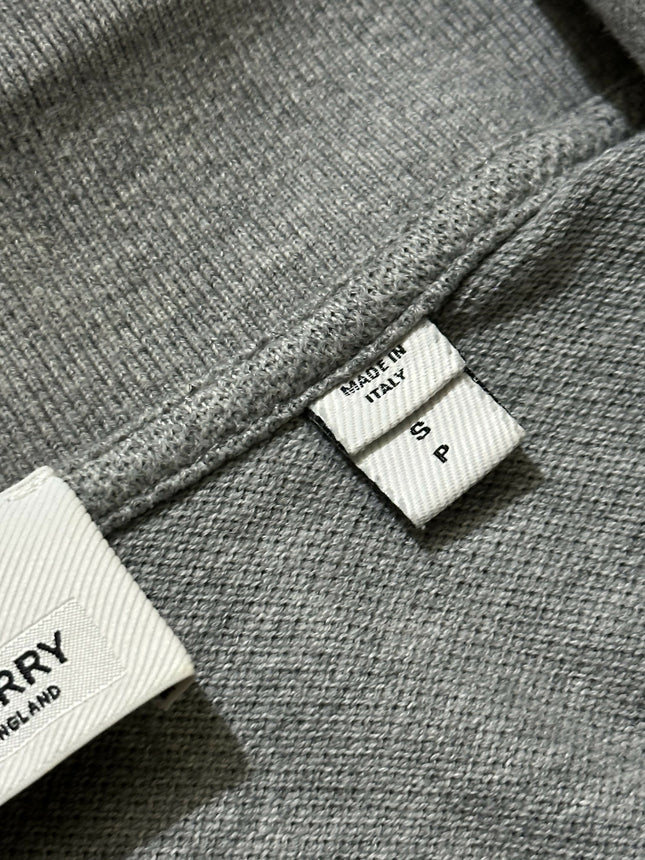 Authentic Burberry Men's Grey Polo Shirt Size S