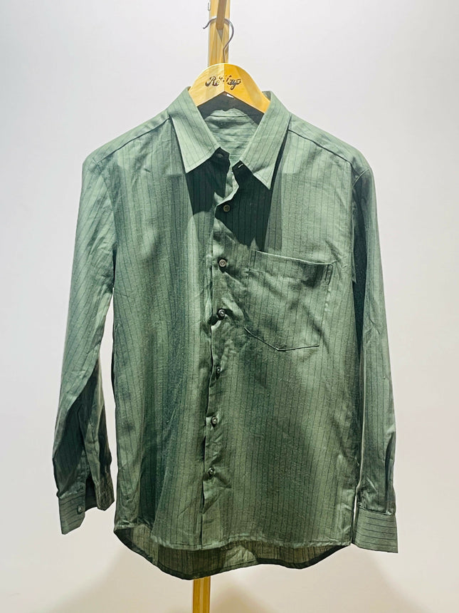 Men's Casual Green Shirt - XL Size