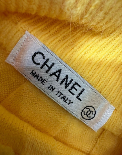 Women's Chanel Authentic Yellow Sweater - S Size