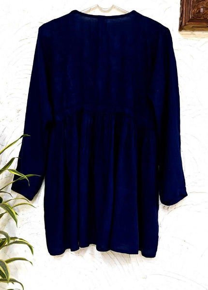 Embroidered Tunic Navy Blue - L Size