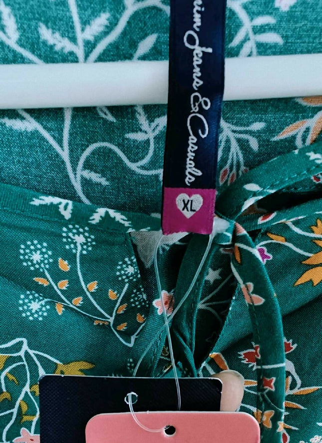 LIVA Women's Emrald (Sea Green) Beautiful Tunic Top - XL Size