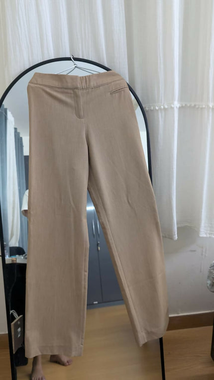 Women's Straight beige pants - 26 Size