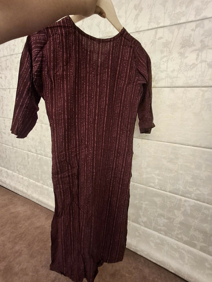 Purple Cotton Blend Kurti
